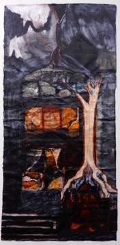 Earth, Darkness
Mixed Media on
Nepalese Paper,
112 x 54cm
Earth, Darkness
Mixed Media on
Nepalese Paper,
112 x 54cm